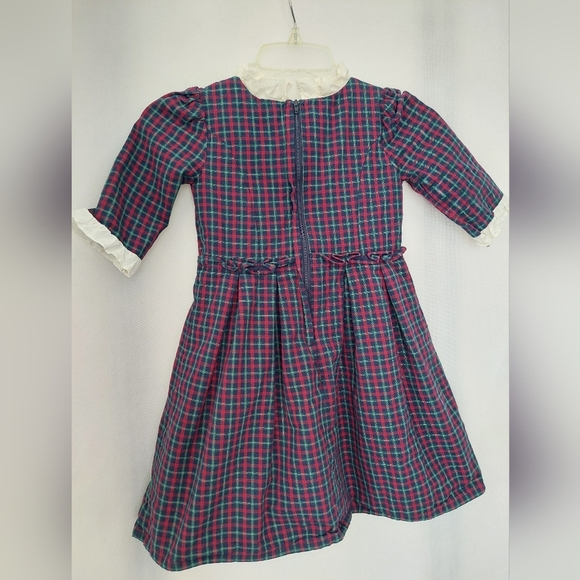 Angel Plaid Dress with Ruffle Collar - Picture 4 of 4